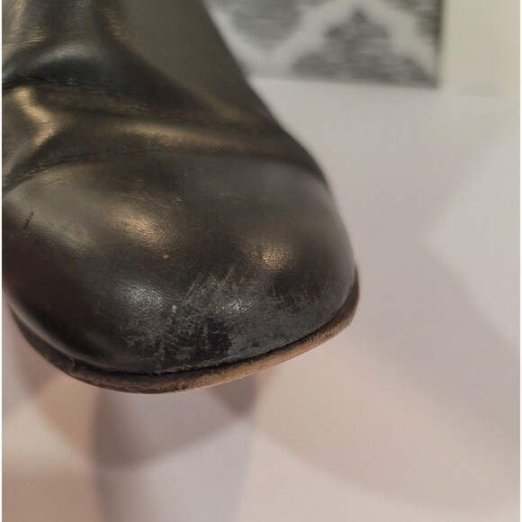 Vince Camuto Leather Ankle Boots Women Size 8.5 M Heel Round Toe Slip On - Picture 9 of 16